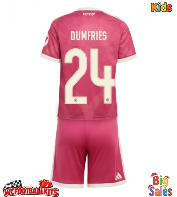 Real Madrid Denzel Dumfries #24 Replica Third Stadium Kit for Kids 2026-27 Short Sleeve (+ pants)